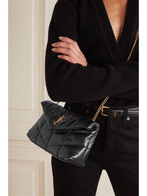 Saint Laurent Lou Puffer Toy YSL Shoulder Bag in Quilted Leather